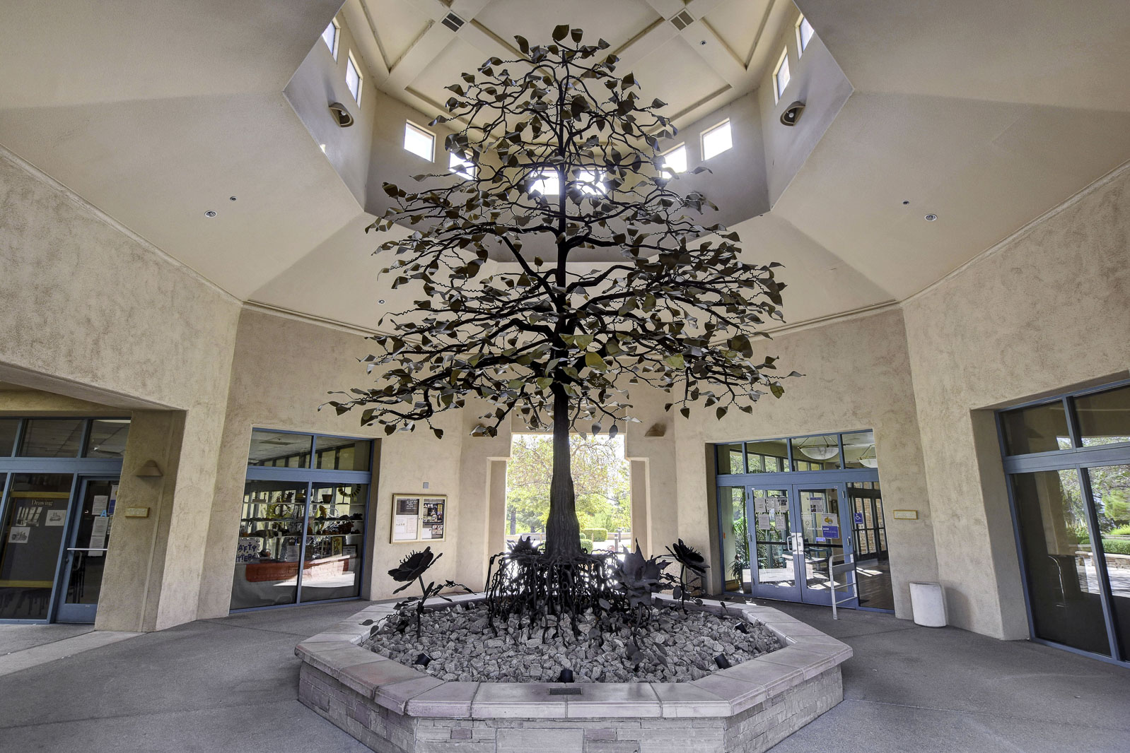 Clubhouse lobby with sculpture at Sun City Summerlin in Las Vegas, Nevada
