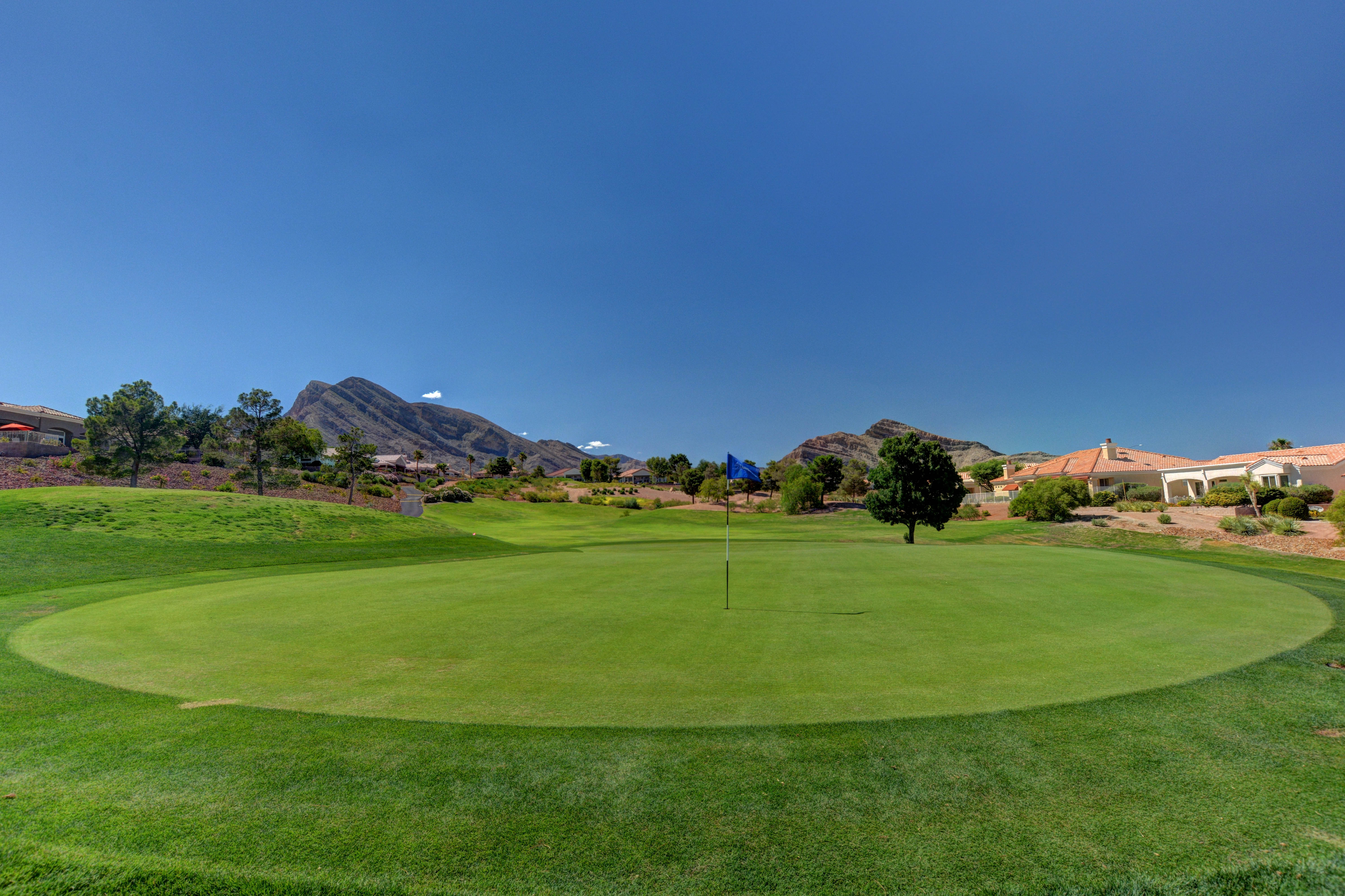 Golf course green at Sun City Summerlin in Las Vegas, Nevada