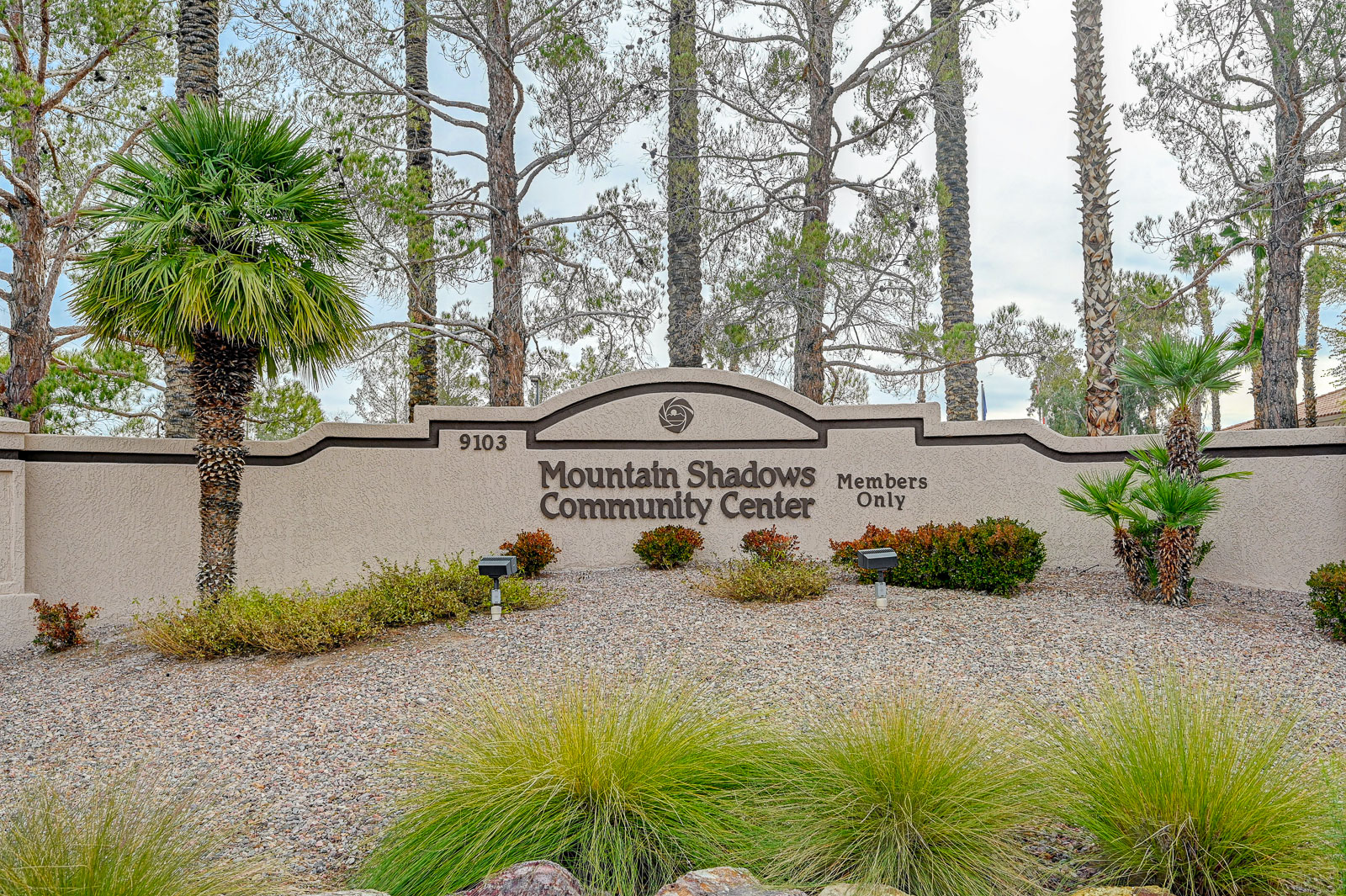 Mountain Shadows Community Center sign at Sun City Summerlin in Las Vegas, Nevada