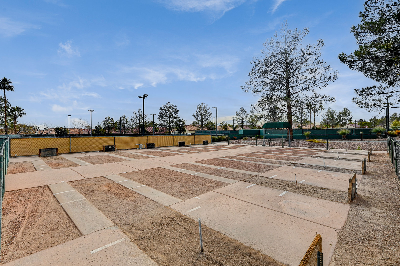 Sports courts at Sun City Summerlin recreation center in Las Vegas, Nevada